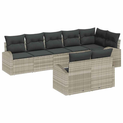 Set Divano da Giardino Grigio chiaro 55 x 55 x 37 cm polyrattan | homemem39