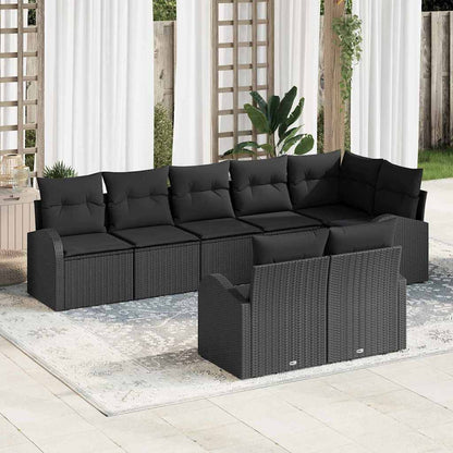 Set Divano da Giardino 8 pcs polyrattan | homemem39