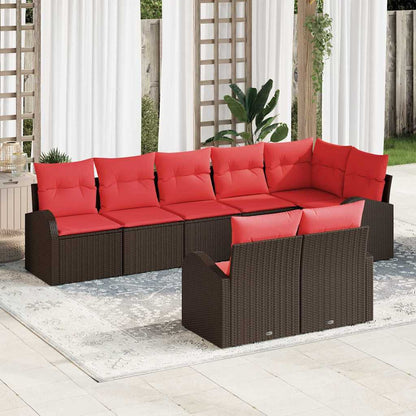 Set Divano da Giardino Marrone polyrattan | homemem39