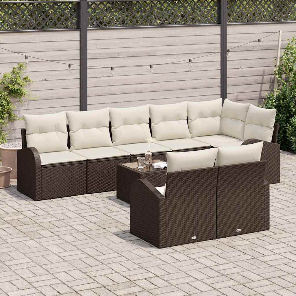 Set Divano da Giardino Marrone e Crema 55 x 55 x 37 cm | homemem39
