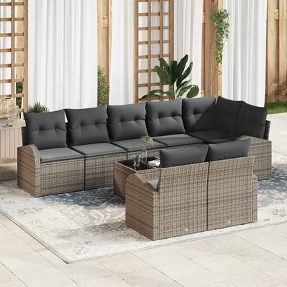 Set Divano da Giardino Grigio 55 x 55 x 37 cm polyrattan | homemem39
