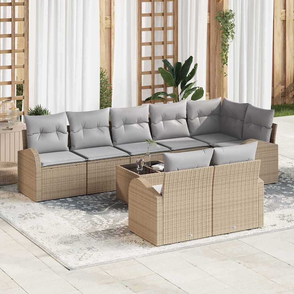 Set Divano da Giardino Beige e grigio 55 x 55 x 37 cm | homemem39