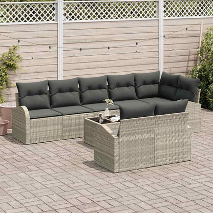 Set Divano da Giardino Grigio chiaro 55 x 55 x 37 cm polyrattan