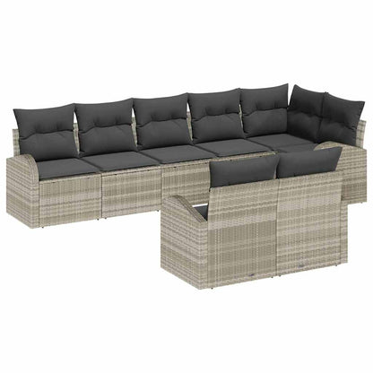Set Divano da Giardino Grigio chiaro 55 x 55 x 37 cm polyrattan