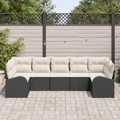 Set Divano da Giardino 7 pz Nero | homemem39