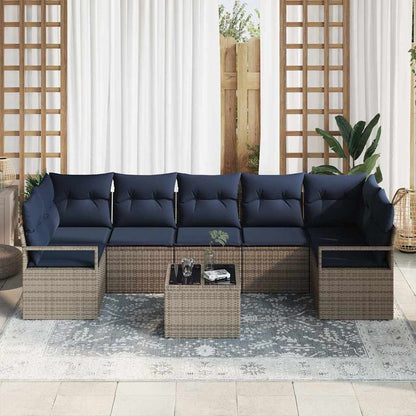 Set di divani 8 pcs Grigio polyrattan | homemem39