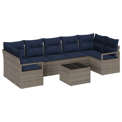 Set di divani 8 pcs Grigio polyrattan | homemem39