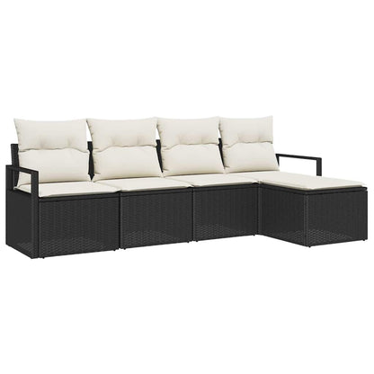 Set di divani 5 pcs Nero polyrattan | homemem39