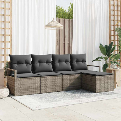 Set di divani 5 pcs Grigio polyrattan | homemem39