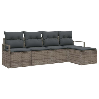 Set di divani 5 pcs Grigio polyrattan | homemem39