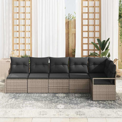 Set di divani 6 pcs Grigio polyrattan | homemem39