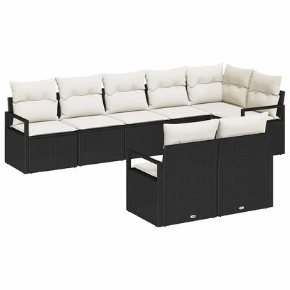Set di divani 8 pcs Nero polyrattan | homemem39