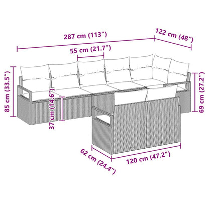 Set di divani 8 pcs Nero polyrattan | homemem39