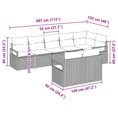 Set di divani 8 pcs Grigio polyrattan | homemem39