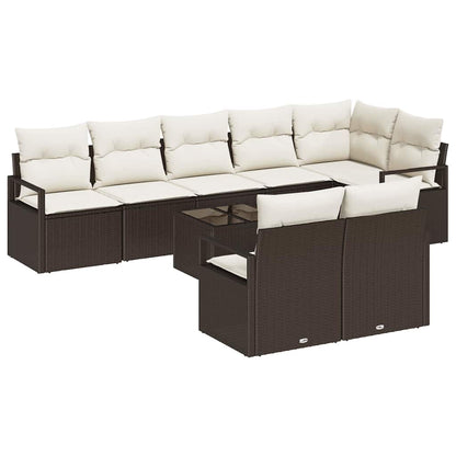 Set di divani 9 pcs Marrone polyrattan | homemem39