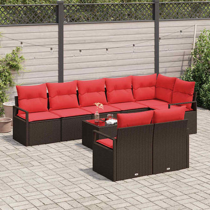 Set di divani 9 pcs Marrone polyrattan | homemem39
