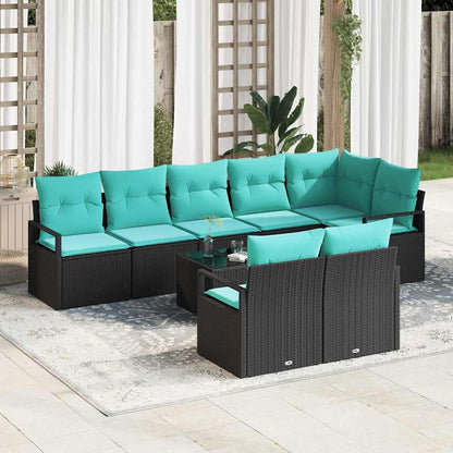 Set di divani 9 pcs Nero polyrattan | homemem39