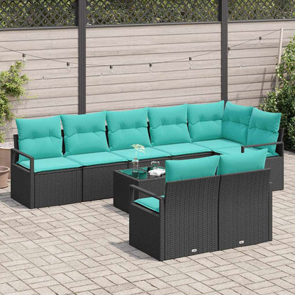 Set di divani 9 pcs Nero polyrattan | homemem39