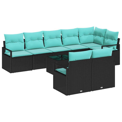Set di divani 9 pcs Nero polyrattan | homemem39