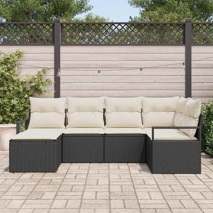 Set di divani 6 pz Nero polyrattan | homemem39