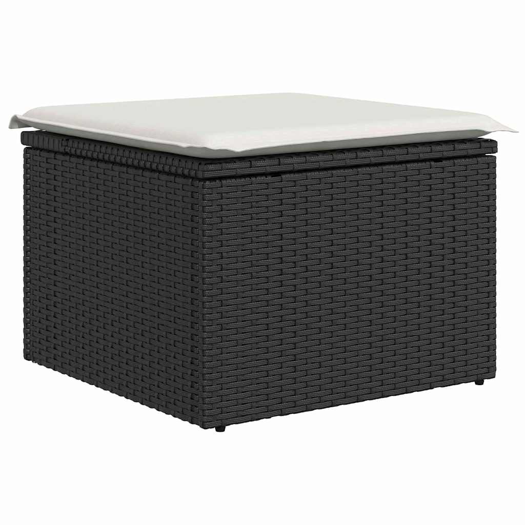 Set di divani 7 pz Nero polyrattan | homemem39