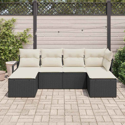 Set di divani 6 pcs Nero polyrattan | homemem39