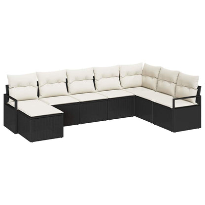 Set di divani 8 pz Nero polyrattan | homemem39