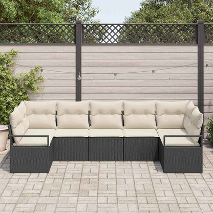 Set di divani 7 pz Nero polyrattan | homemem39