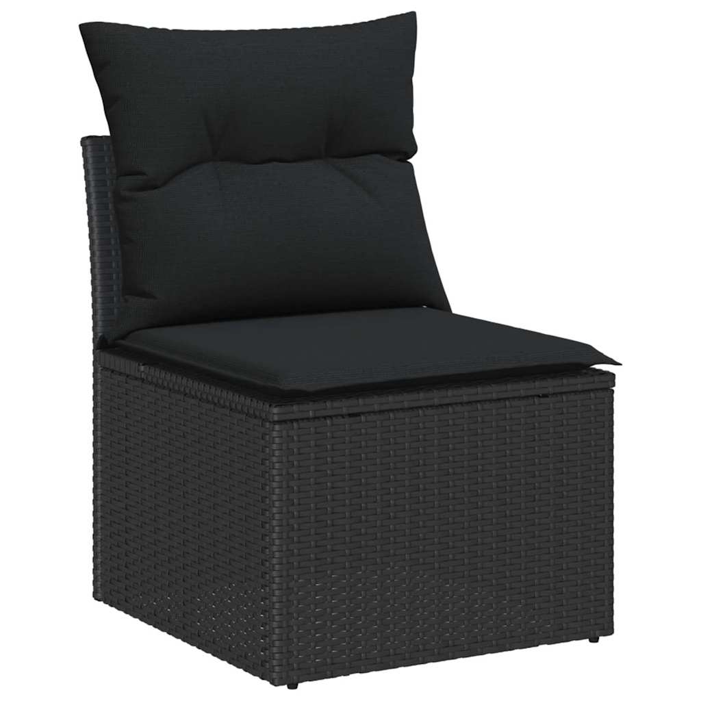 Set di divani 10 pz Nero polyrattan | homemem39