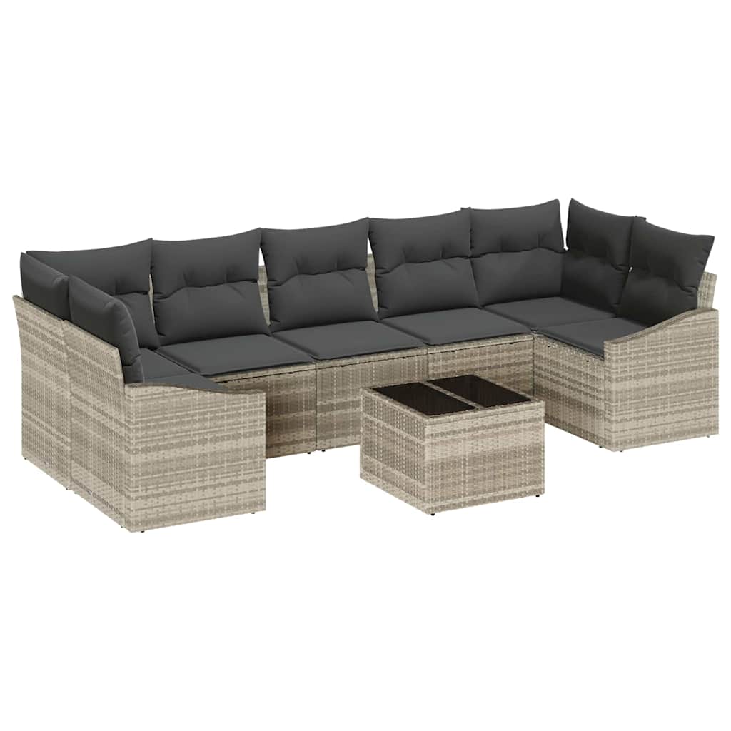 Set di divani Grigio chiaro 55 x 55 x 37 cm polyrattan | homemem39