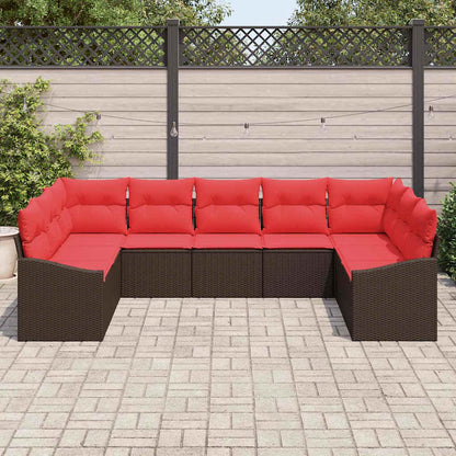 Set di divani 9 pz Marrone polyrattan | homemem39