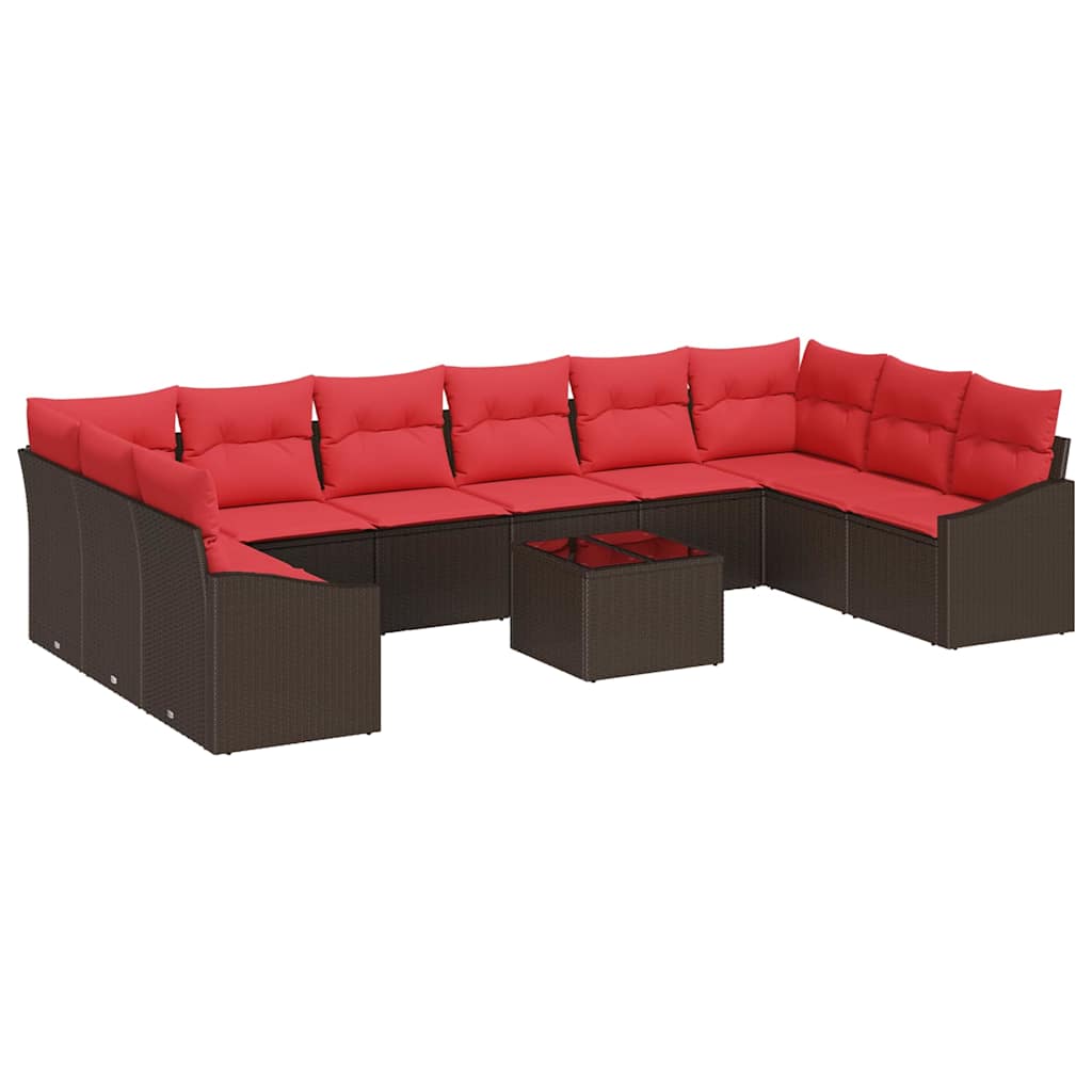 Set di divani 11 pz Marrone polyrattan | homemem39