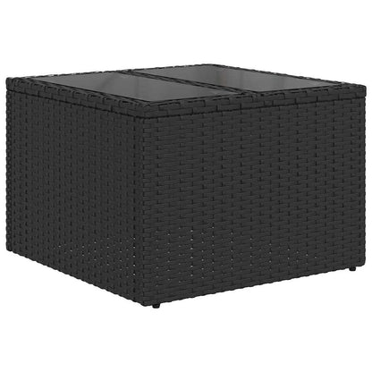 Set Divano da Giardino 7 pz Nero polyrattan | homemem39