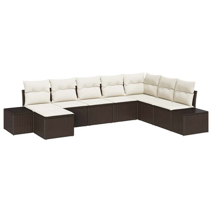 Set Divano da Giardino con cuscino 8 pcs polyrattan | homemem39