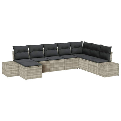 Set Divano da Giardino con cuscino 8 pcs polyrattan | homemem39