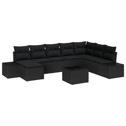 Set Divano da Giardino con cuscino 9 pcs polyrattan | homemem39