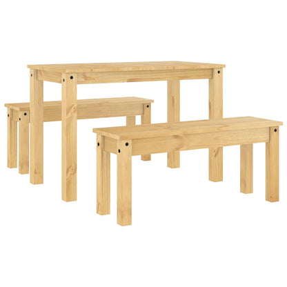 Set da Pranzo 3 pz PANAMA in Legno Massello di Pino | homemem39
