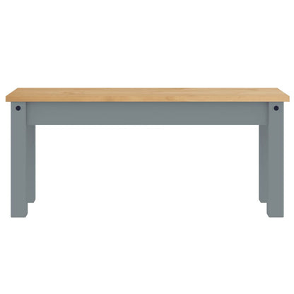 Set da Pranzo 3 pz Panama Grigio in Legno Massello di Pino - homemem39