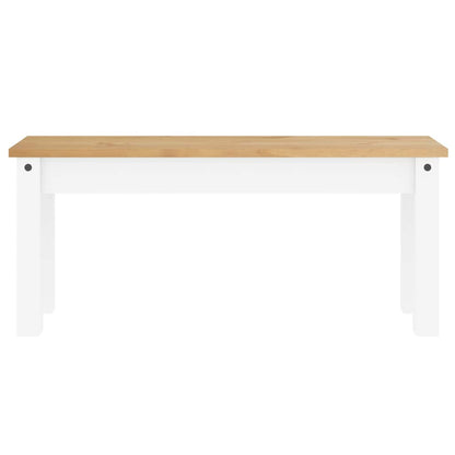 Set da Pranzo 3 pz PANAMA Bianco in Legno Massello di Pino | homemem39