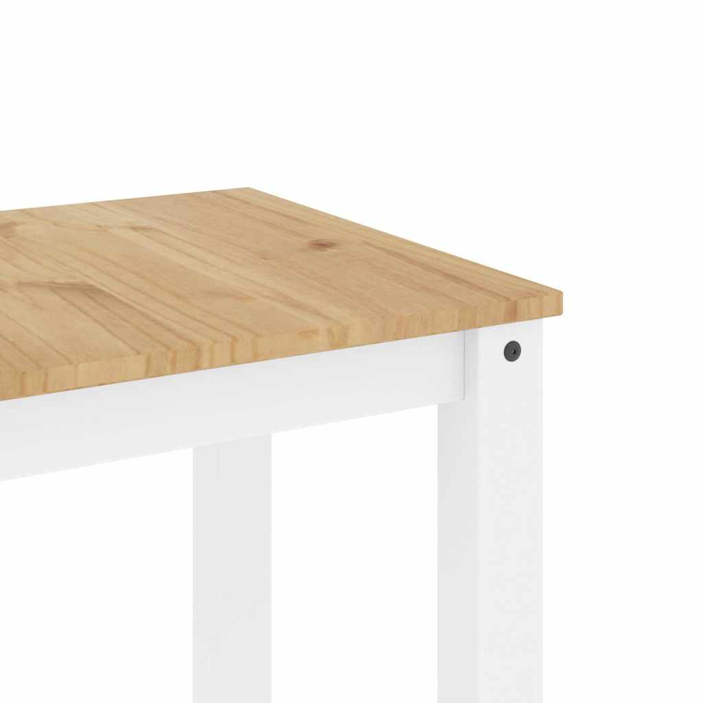 Set da Pranzo 3 pz PANAMA Bianco in Legno Massello di Pino | homemem39
