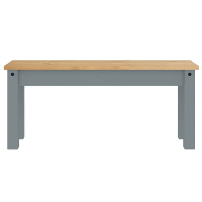 Set da Pranzo 4 pz Panama Grigio in Legno Massello di Pino