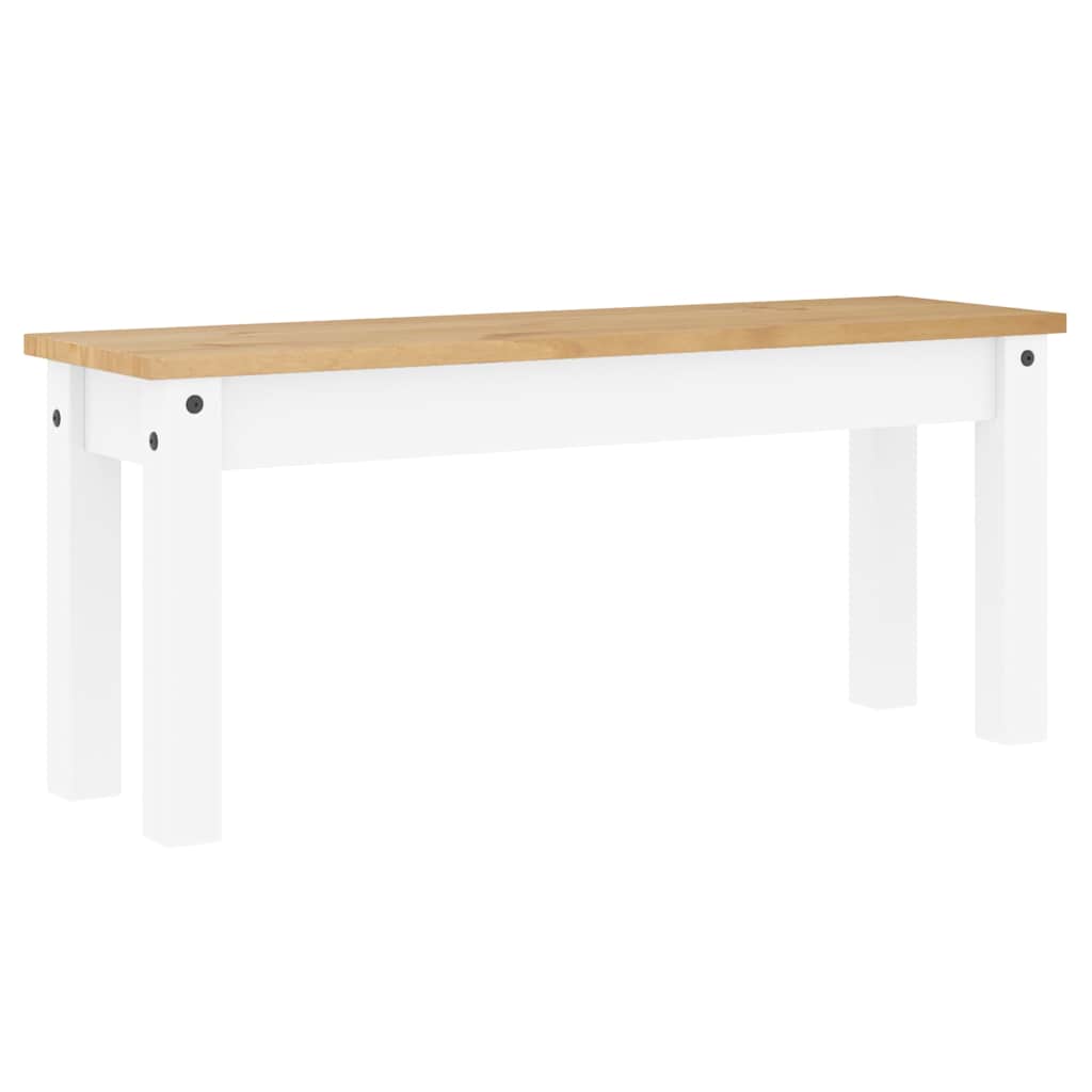 Set da Pranzo 4 pz PANAMA Bianco in Legno Massello di Pino | homemem39