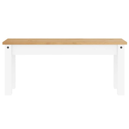 Set da Pranzo 4 pz PANAMA Bianco in Legno Massello di Pino | homemem39