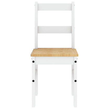 Set da Pranzo 4 pz PANAMA Bianco in Legno Massello di Pino | homemem39