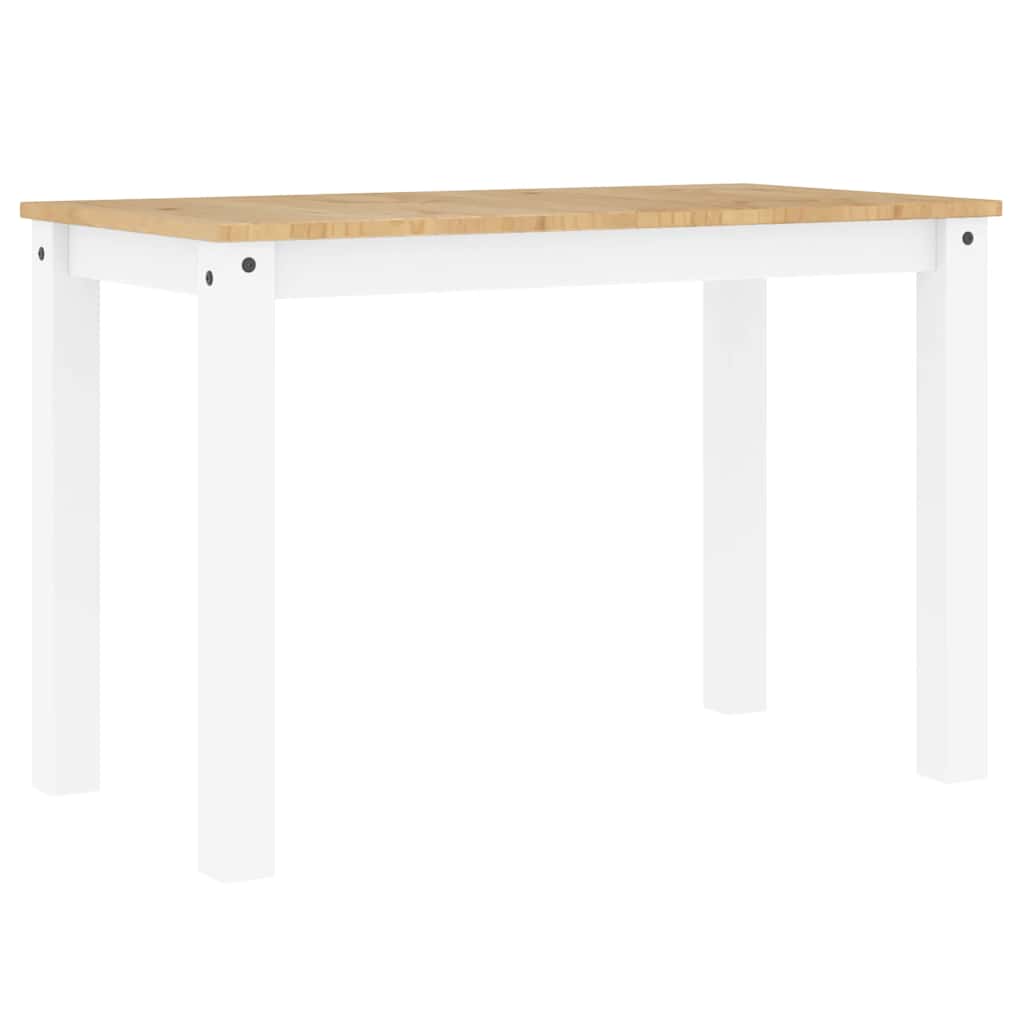 Set da Pranzo 5 pz Panama Bianco in Legno Massello di Pino - homemem39