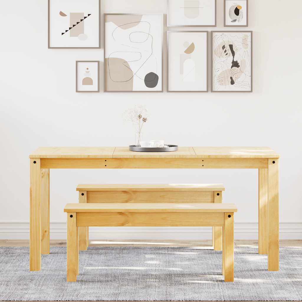 Set da Pranzo 3 pz PANAMA in Legno Massello di Pino | homemem39