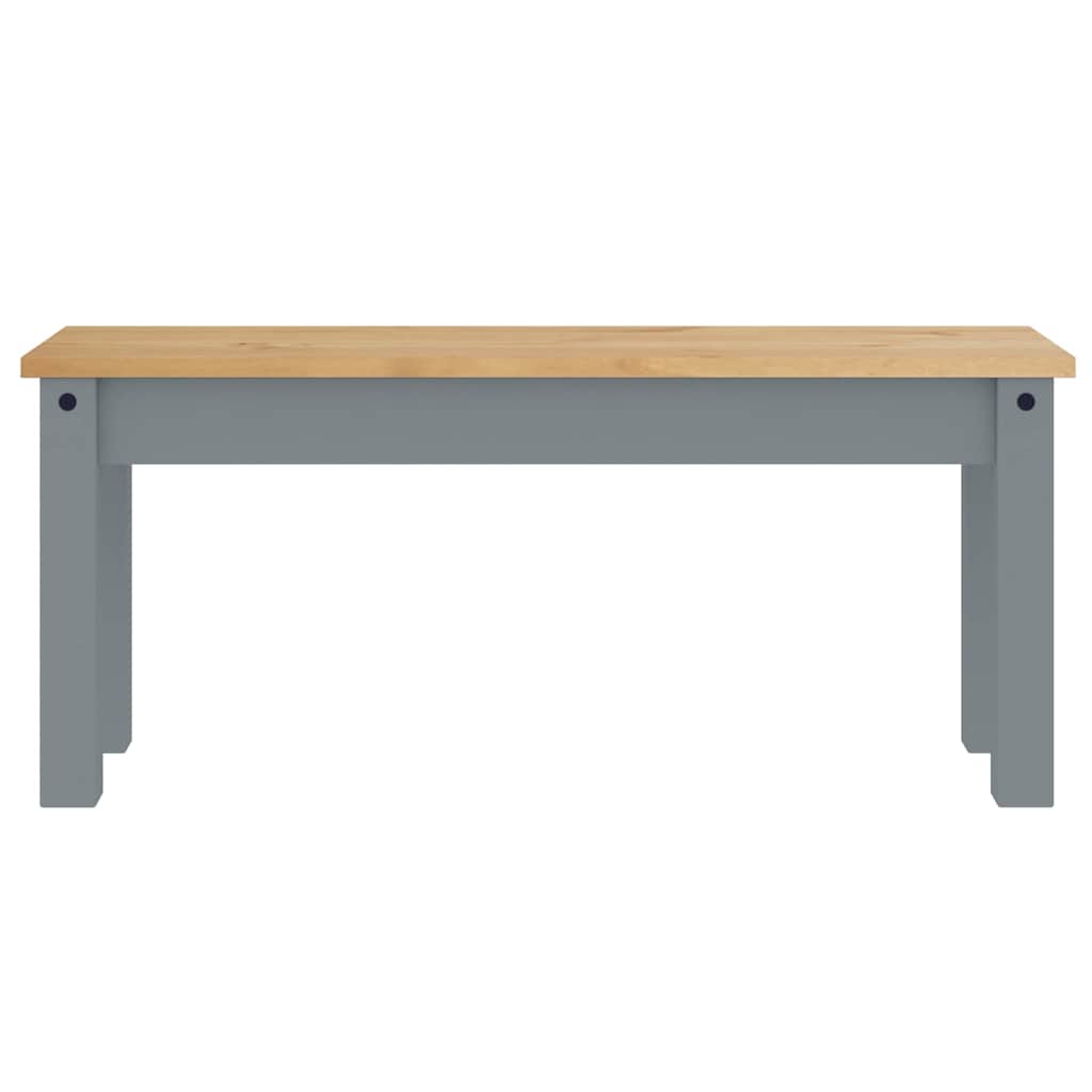 Set da Pranzo 3 pz Panama Grigio in Legno Massello di Pino - homemem39