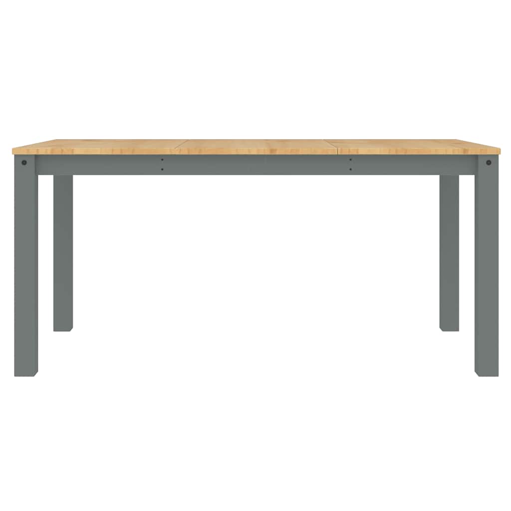 Set da Pranzo 3 pz Panama Grigio in Legno Massello di Pino - homemem39