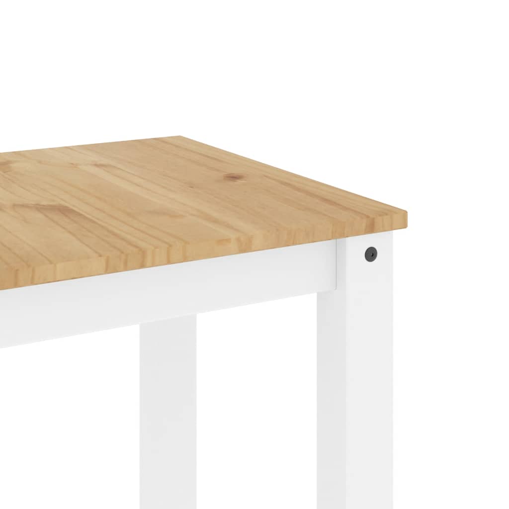 Set da Pranzo 3 pz PANAMA Bianco in Legno Massello di Pino | homemem39