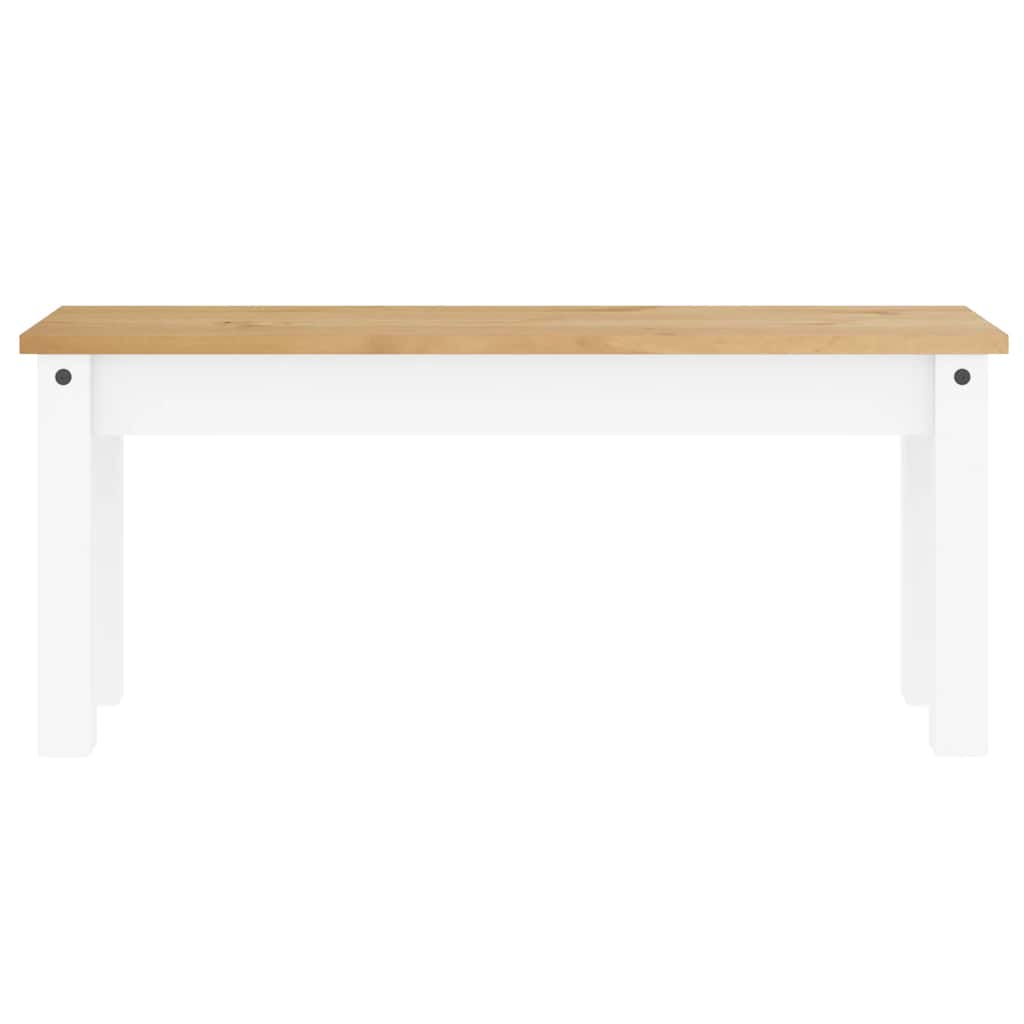 Set da Pranzo 4 pz PANAMA Bianco in Legno Massello di Pino | homemem39